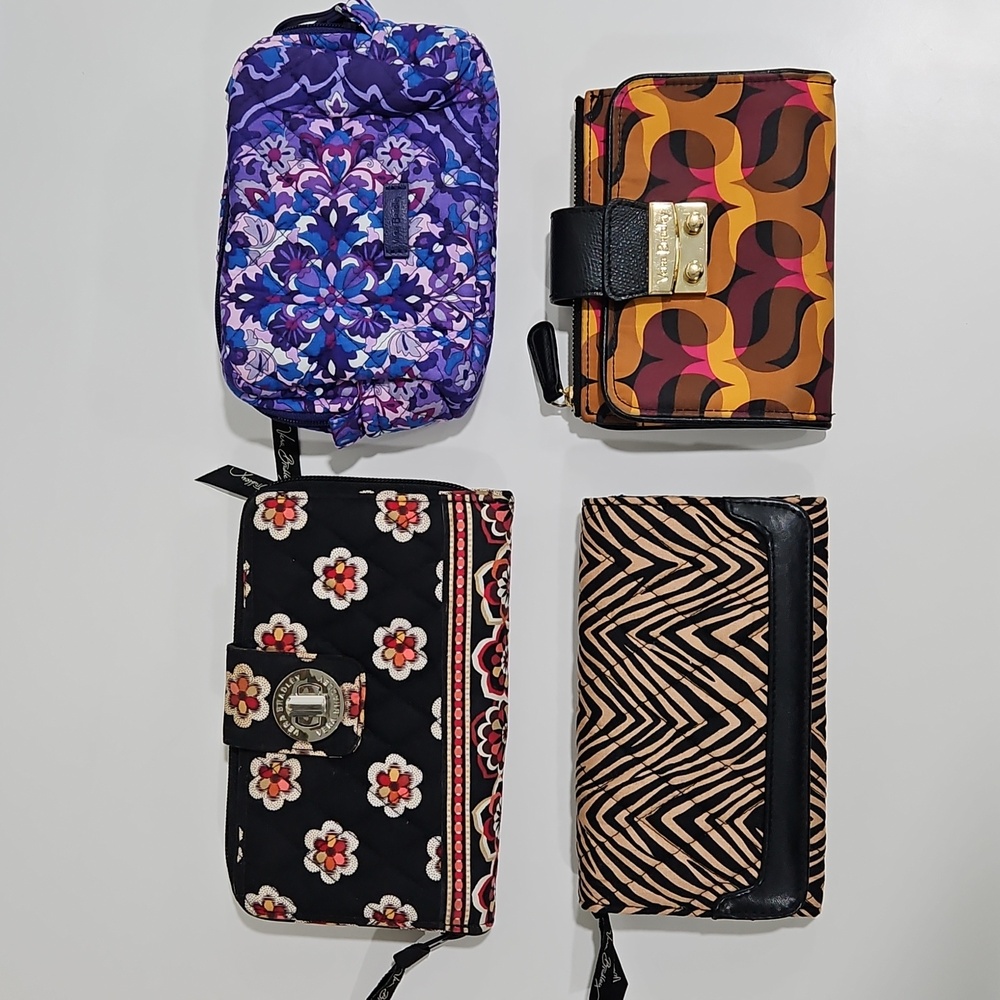 4 Vera Bradley Designer Clutch wallet and pouch